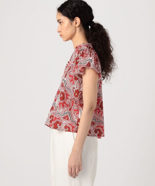 「SOULEIADO」 半袖ブラウス 36 ブルー系その他2 レディース_画像2