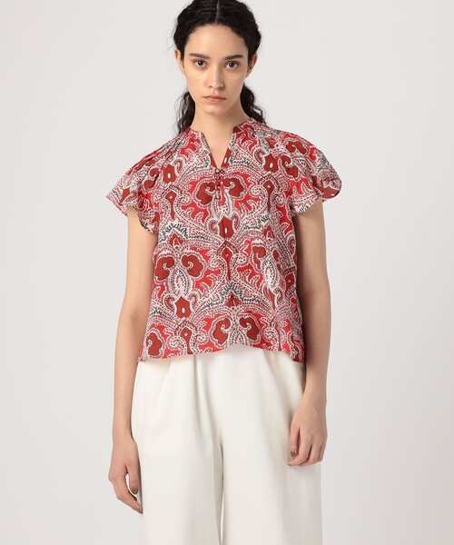 「SOULEIADO」 半袖ブラウス 36 ブルー系その他2 レディース_画像3