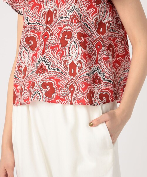 「SOULEIADO」 半袖ブラウス 36 ブルー系その他2 レディース_画像4