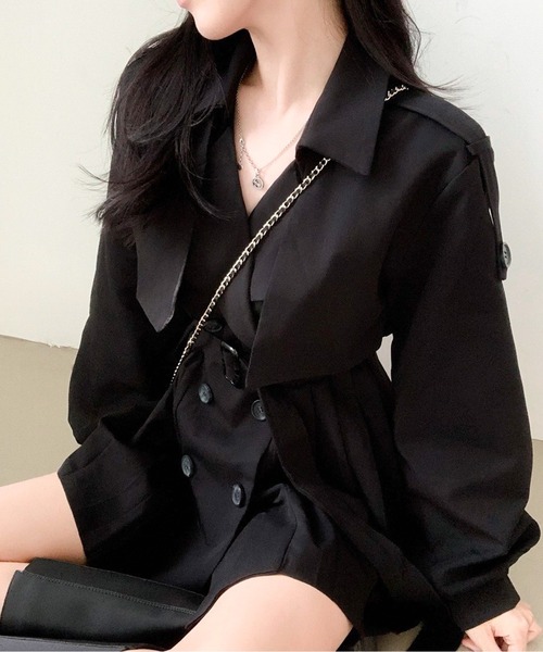 ワンピース トレンチプリーツミニワンピース : ZOZOTOWN Yahoo!店