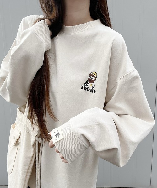 トレーナー スウェット オジー刺繍 ポンチスウェードスウェット レディース | ブランド登録なし | 01