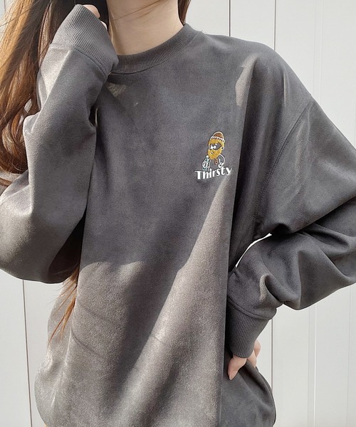 トレーナー スウェット オジー刺繍 ポンチスウェードスウェット レディース | ブランド登録なし | 03