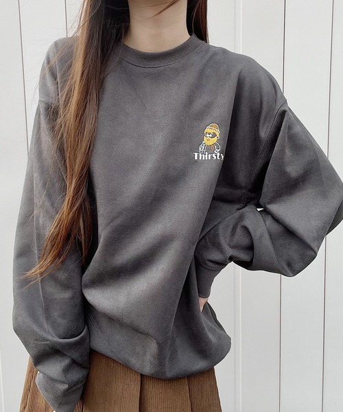 トレーナー スウェット オジー刺繍 ポンチスウェードスウェット レディース | ブランド登録なし | 04