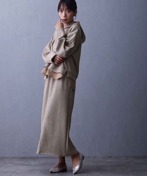 NICOLE white（ニコルホワイト） ワンピース 「セットアップ」フード