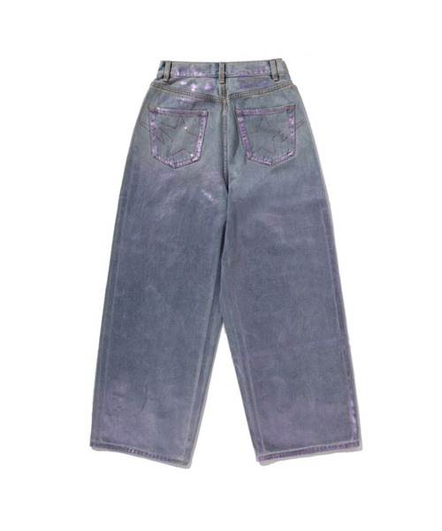 ジーンズ デニム デニムパンツ FOIL WASHED ONE POINT RELAXED FIT DENIM PANTS レディースの画像