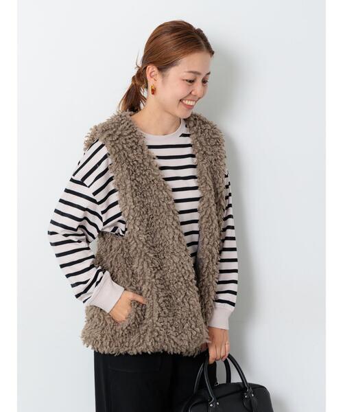 ルルット　ボアベスト グレー Lugnoncure（ルノンキュール） ベスト ジレ ミドルボアベスト