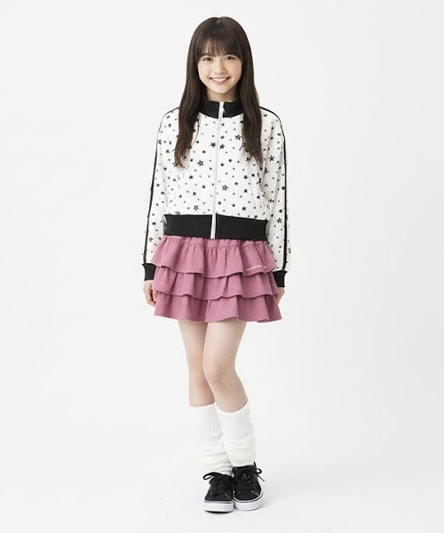 【美品】BAPEKIDS 迷彩柄Tシャツとフリルスカートセット 120cm ニコ☆プチ 】フリルスカパン (130~160cm)(130cm グリーン系): ボトム