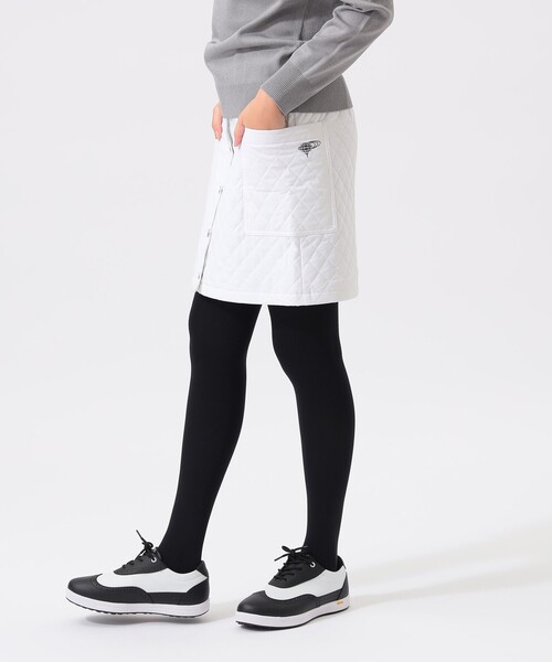 グレー キルティング ゴルフスカート パーリーゲイツキルティングスカート グレー