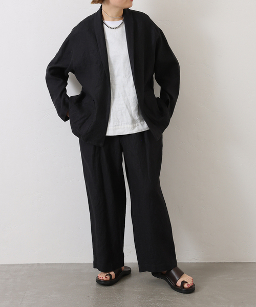 「JOURNAL STANDARD LUXE」 イージーパンツ SMALL ネイビー レディース_画像6