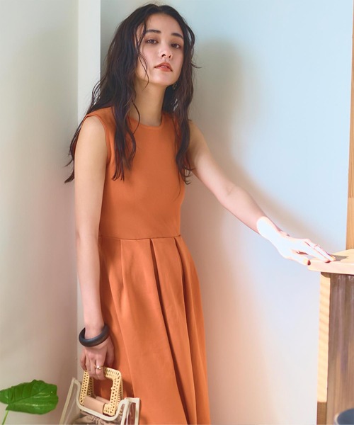 「titivate」 ノースリーブワンピース M オリーブ レディース_画像7