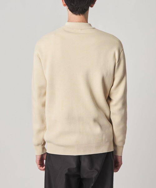 【美品】Steven Alan/ ポロニット/ ベージュ/ M Steven Alan＞ T/C ミラノリブ ポロカラー ニット