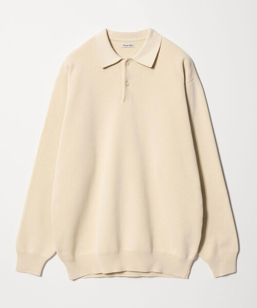 【美品】Steven Alan/ ポロニット/ ベージュ/ M STEVEN ALAN（スティーブンアラン） セーター ニット T/C ミラノリブ