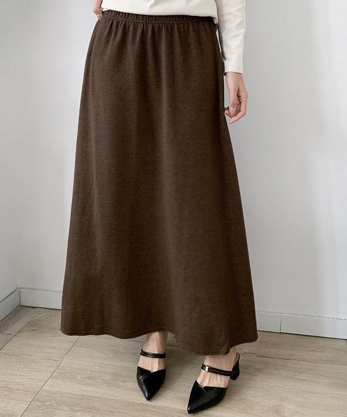LOWO スカート Aライン フレア ロングスカート 冬 秋冬 レディース