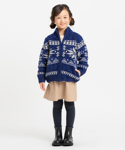 専用　JULY NINE モールニット ブルゾン/BLAMINK l’arum COMME CA ISM（コムサイズム） ニット セーター 「雑誌掲載商品」雪柄