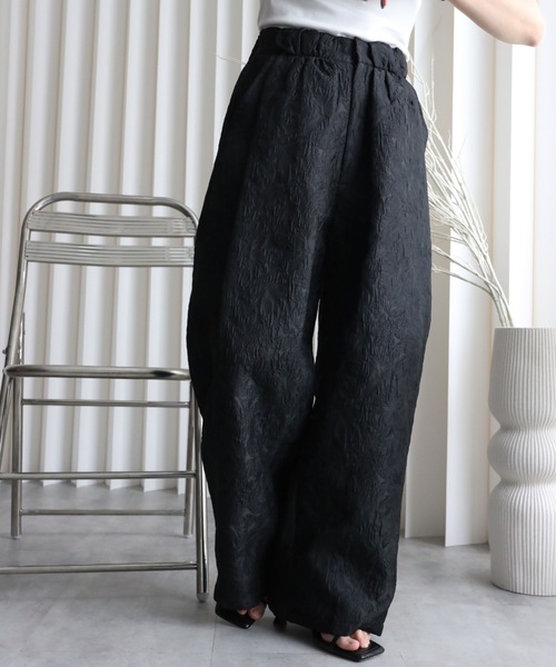 YENNA ワイドパンツ パンツ 「 YENNA 2026 SS 新作 」ジャガードワイド