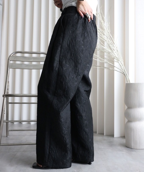 YENNA ワイドパンツ パンツ 「 YENNA 2026 SS 新作 」ジャガードワイド