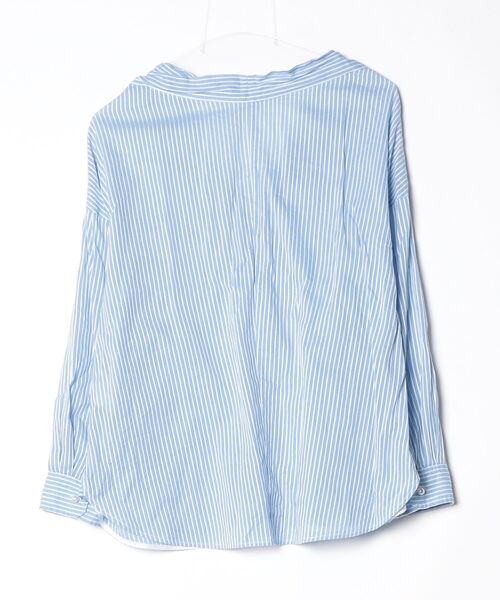 「qualite」 長袖ブラウス 38 ブルー レディース_画像2