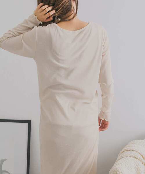 「KBF+」 長袖ワンピース ONE ホワイト系その他 レディース_画像3
