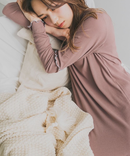 「KBF+」 長袖ワンピース ONE ホワイト系その他 レディース_画像5