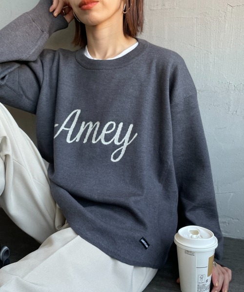 【全新品】NEMETH グレー 長袖ニット WEAR SHiFT】ミドルゲージクルーネックニット【長袖】 (WNT24168-30