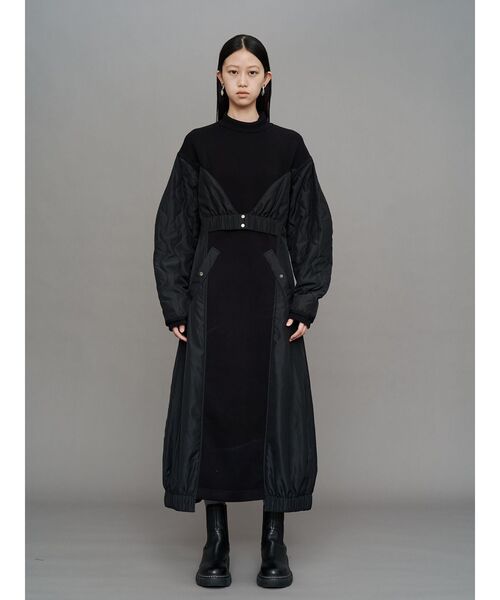 suzu】UN3D. ニットドッキングジャケット(ブラック/ブラック) suzu