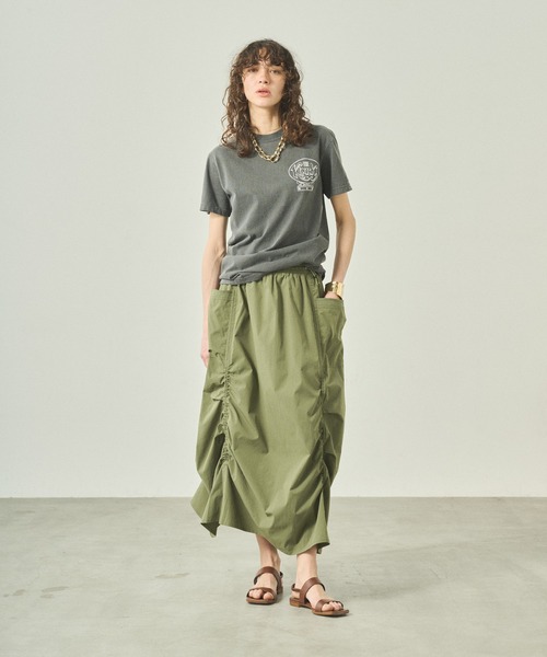 「kha:ki」 ロングスカート 2 チャコールグレー レディース_画像2