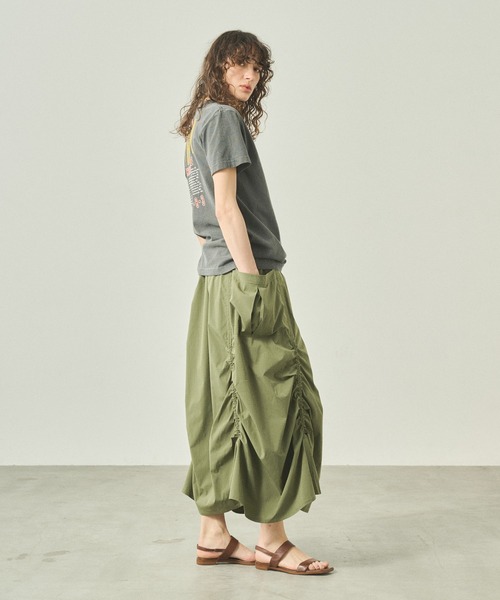 「kha:ki」 ロングスカート 2 チャコールグレー レディース_画像3