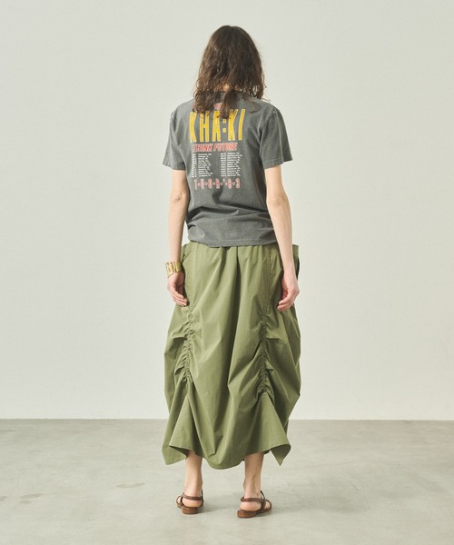 「kha:ki」 ロングスカート 2 チャコールグレー レディース_画像4