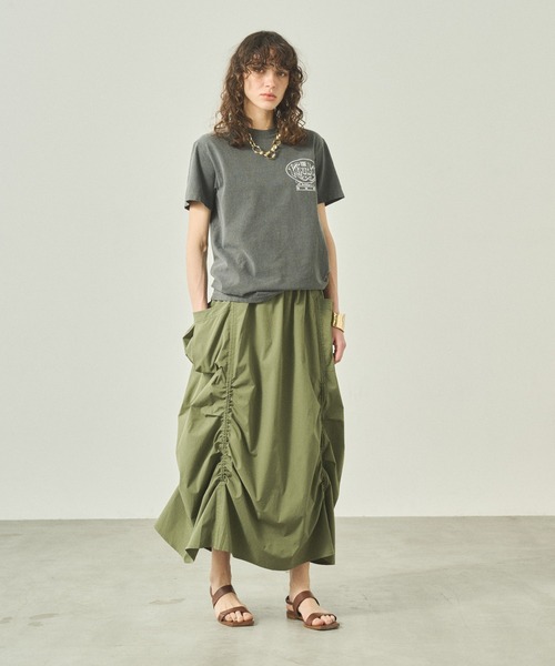 「kha:ki」 ロングスカート 2 チャコールグレー レディース_画像5