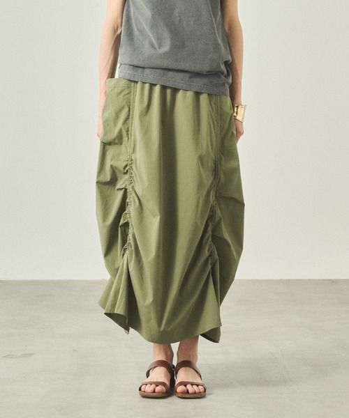 「kha:ki」 ロングスカート 2 チャコールグレー レディース_画像6