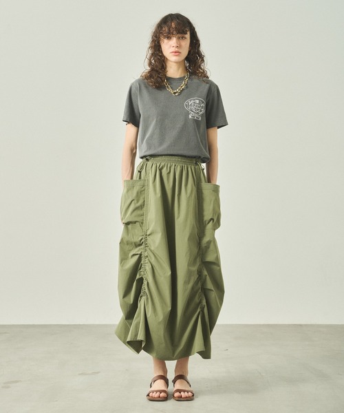 「kha:ki」 ロングスカート 2 チャコールグレー レディース_画像9