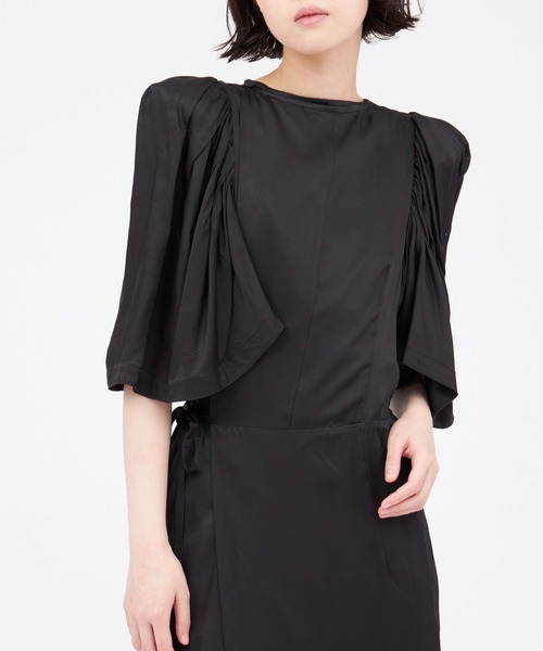 TOGA PULLA（トーガ プルラ） 長袖ワンピース 38 ブラック レディース