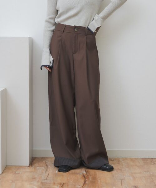 kivi（キヴィ） パンツ ロールアップタックパンツ レディース