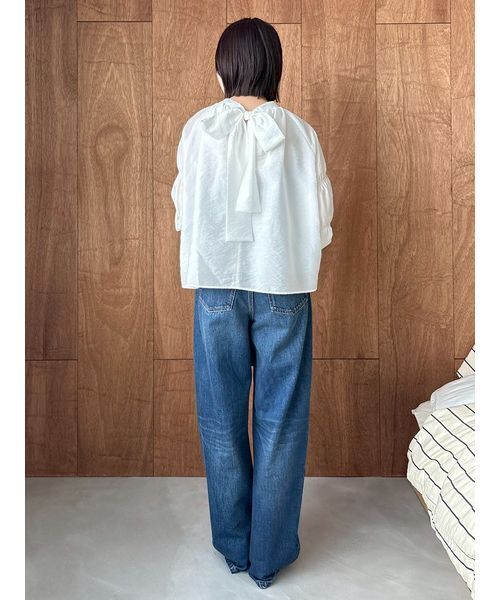 Mila Owen（ミラオーウェン） ブラウス シャツ ギャザーバックリボン