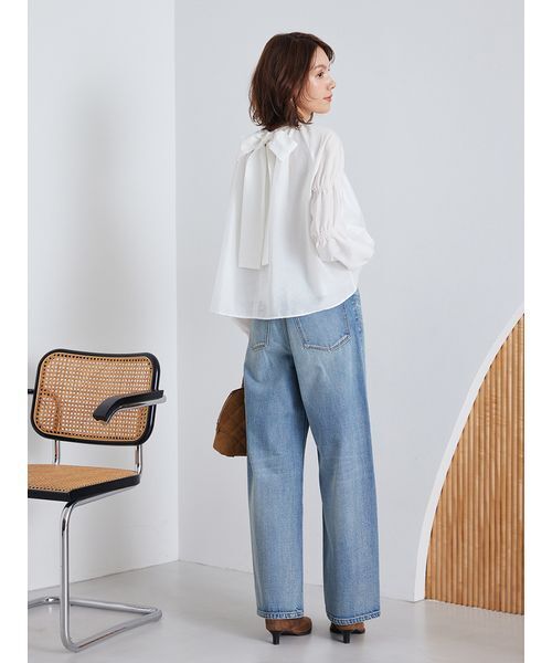 Mila Owen（ミラオーウェン） ブラウス シャツ ギャザーバックリボン