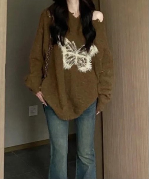 「lilful」 長袖ニット F ブラック レディース_画像4