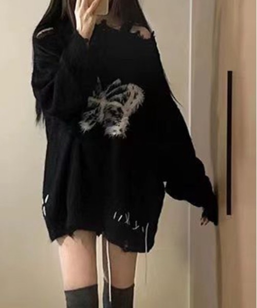 「lilful」 長袖ニット F ブラック レディース_画像7