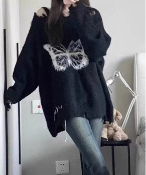 「lilful」 長袖ニット F ブラック レディース_画像8