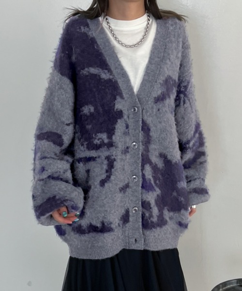 JEANASIS（ジーナシス） ニットカーディガン FREE グレー レディース