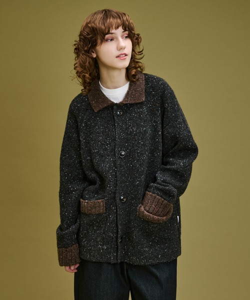 WETTEMPT セーター ニット BICOLOR NEP KNIT CARDIGAN / バイカラー