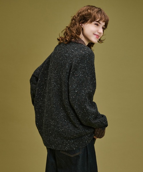 WETTEMPT セーター ニット BICOLOR NEP KNIT CARDIGAN / バイカラー