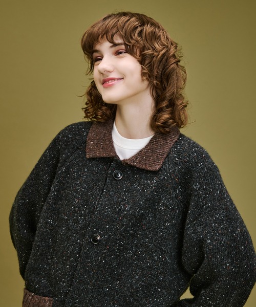 WETTEMPT セーター ニット BICOLOR NEP KNIT CARDIGAN / バイカラー