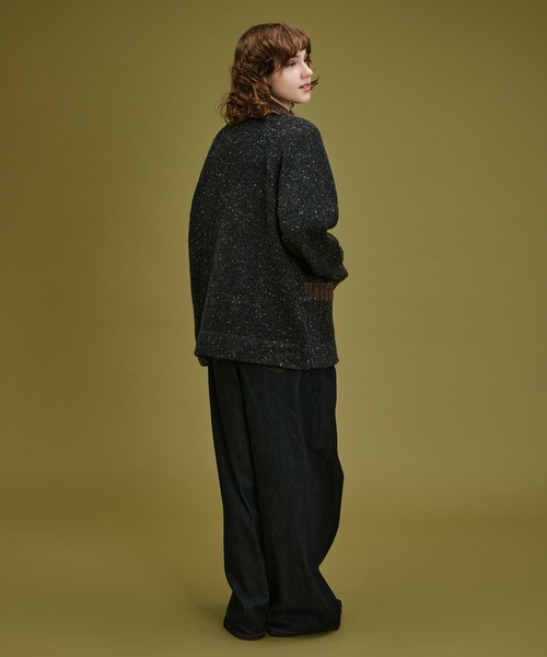 WETTEMPT セーター ニット BICOLOR NEP KNIT CARDIGAN / バイカラー 