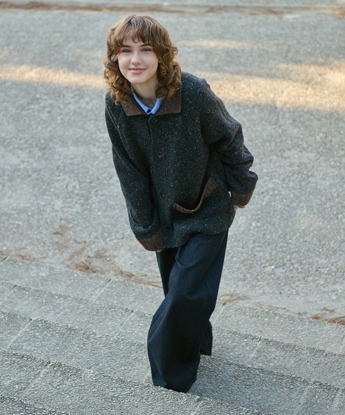 WETTEMPT セーター ニット BICOLOR NEP KNIT CARDIGAN / バイカラー