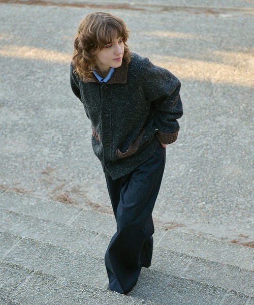 WETTEMPT セーター ニット BICOLOR NEP KNIT CARDIGAN / バイカラー
