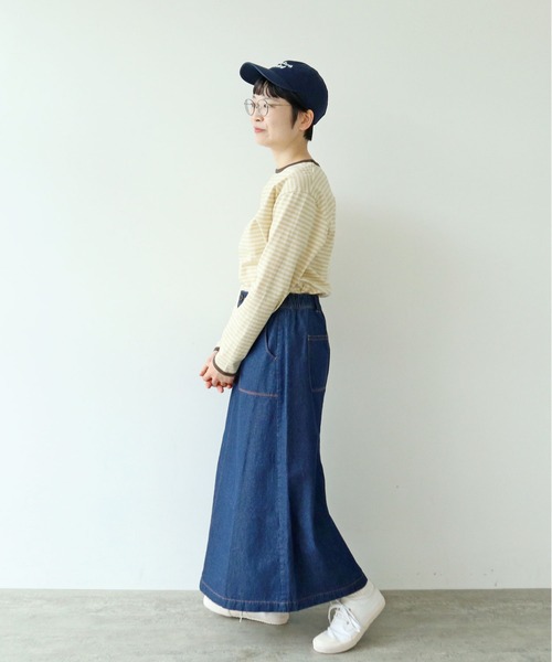 PAR ICI（パーリッシィ） tシャツ ボーダー配色バインダー 長袖