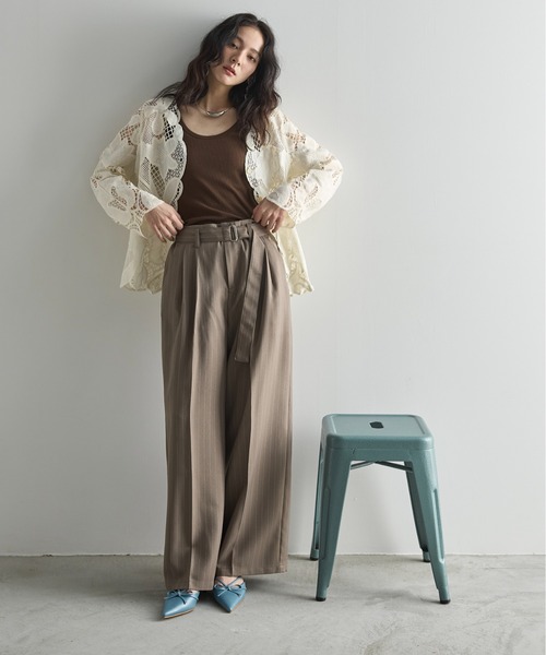 「THE YOn」 長袖ブラウス FREE アイボリー レディース_画像9