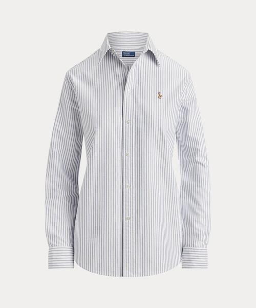 ラルフローレン シャツ ブラウス ホワイト S ストライプ　NO1174 Ralph Lauren - ラルフローレン シャツ ブラウス ホワイト S