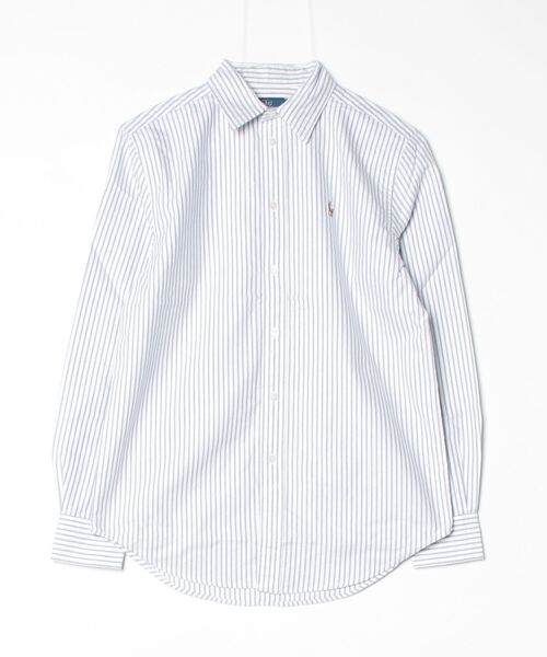【未使用】RALPH LAUREN オックスフォードストライプBDシャツ 6 POLO RALPH LAUREN（ポロ・ラルフローレン） ブラウス シャツ