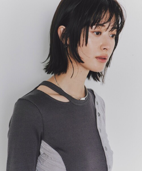 「UNITED TOKYO」 長袖カットソー FREE グレー レディース_画像3